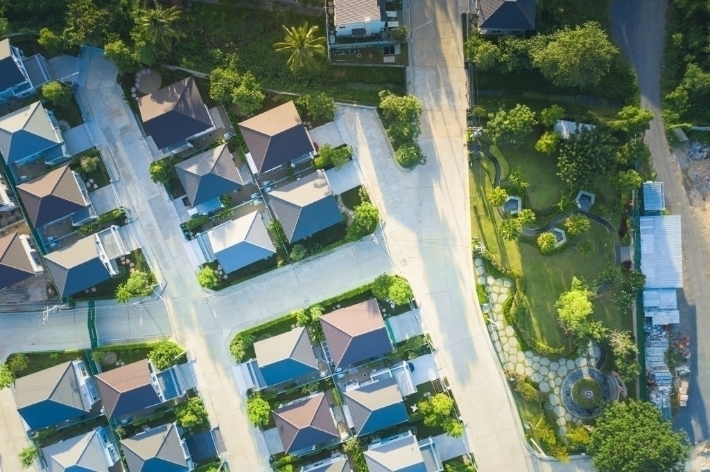 Aerial View of Neighborhood