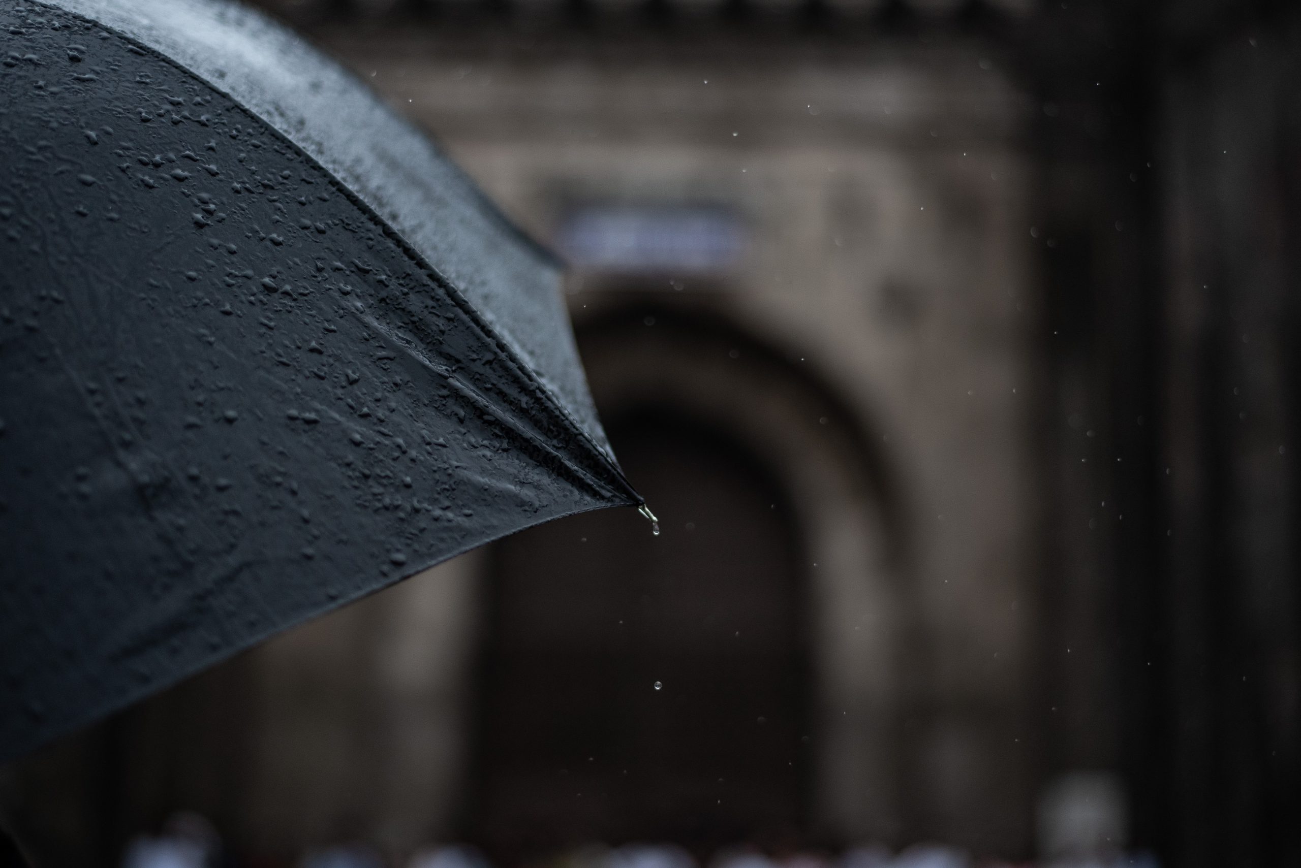 Water Dripping Off of Umbrella