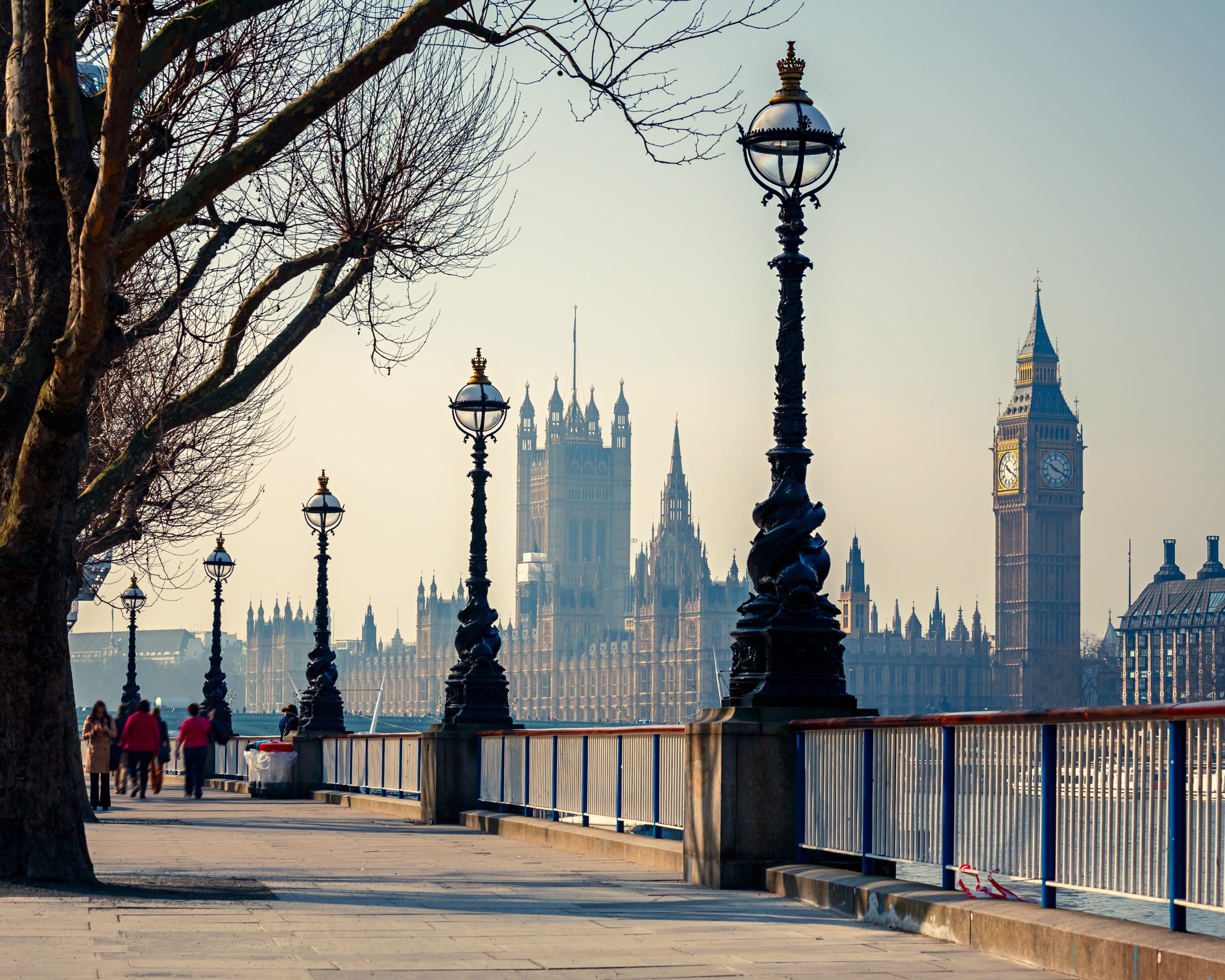 Big Ben And Houses Of Parliament In London Uk Tower Street