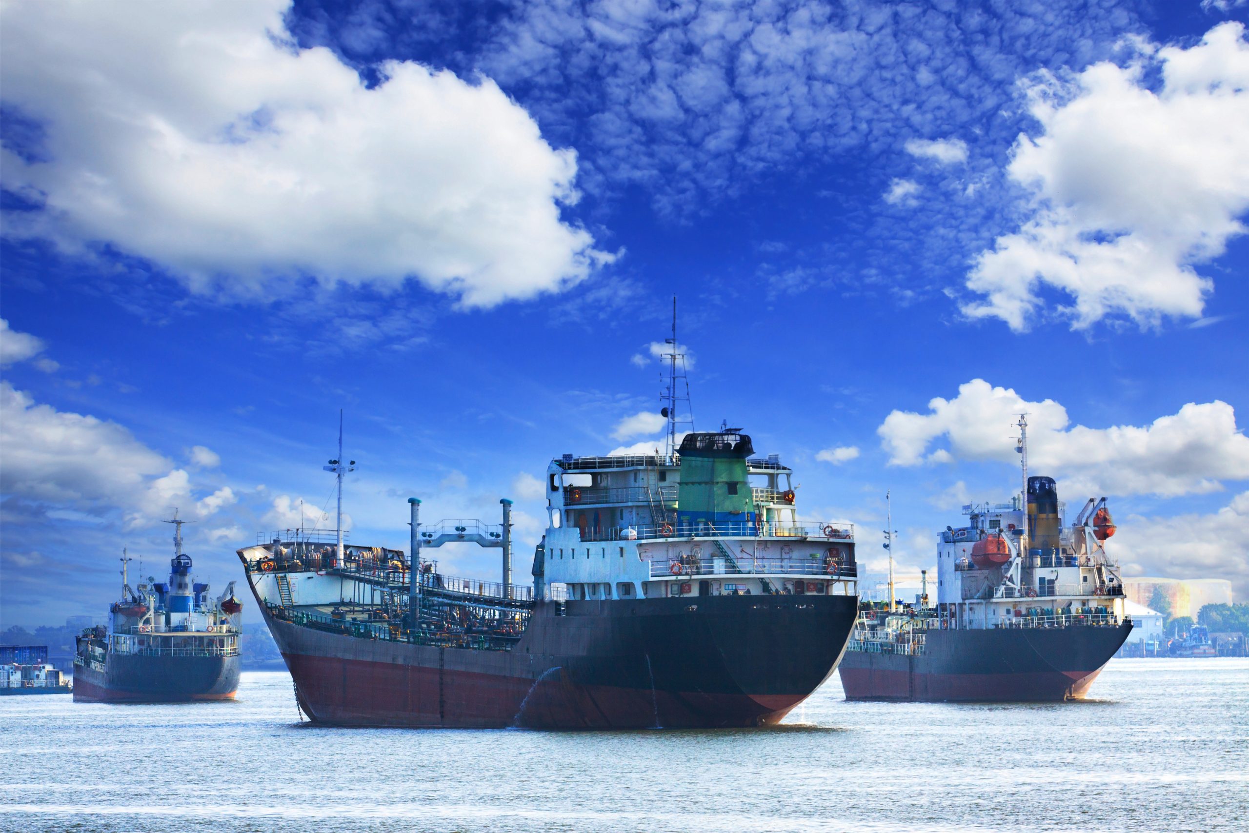 Oil,And,Industrial,Tanker,Transport,Ship,Floating,On,River,Port