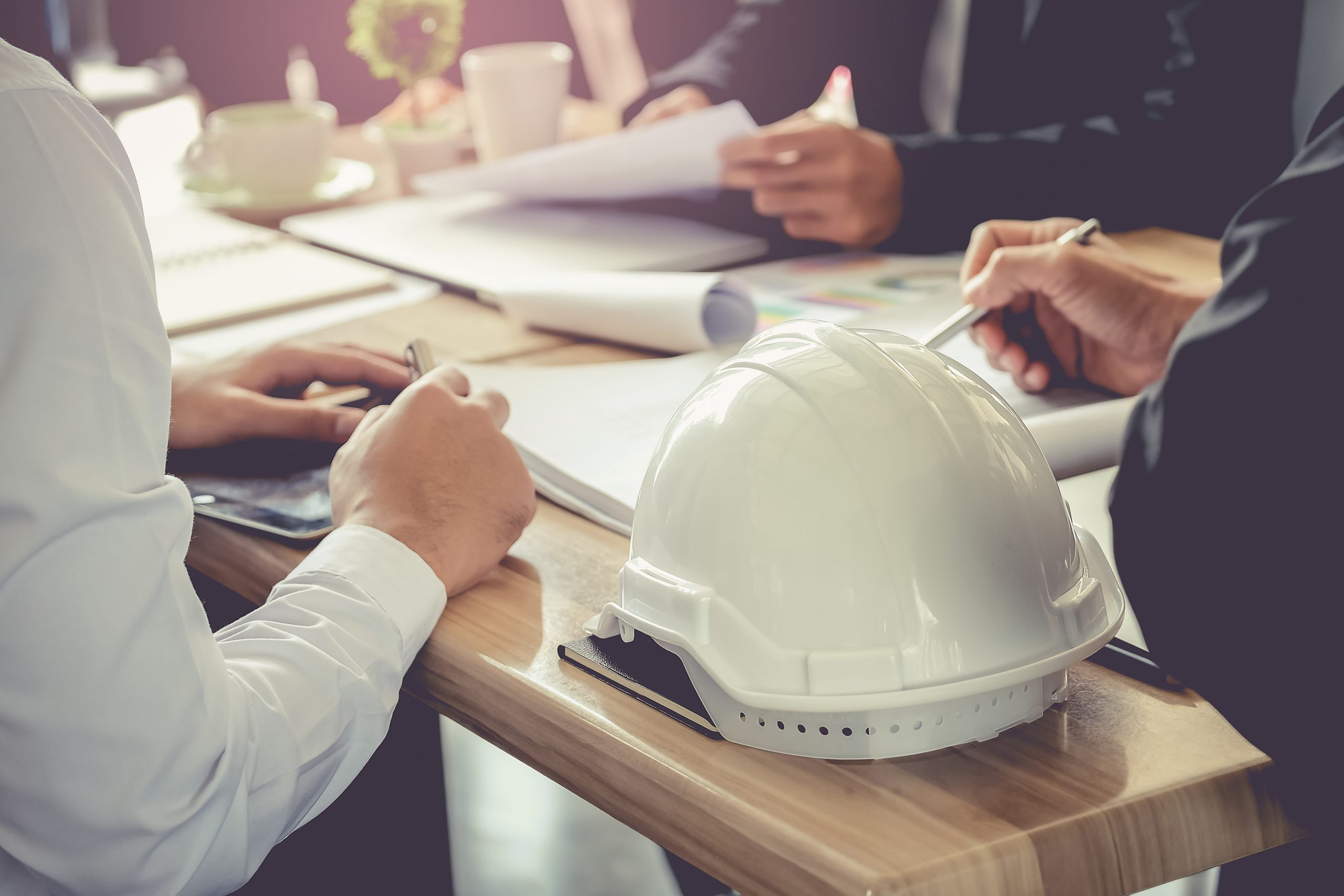 Engineer,Architect,Foreman,On,Construction,Site,With,Tablet,Computer