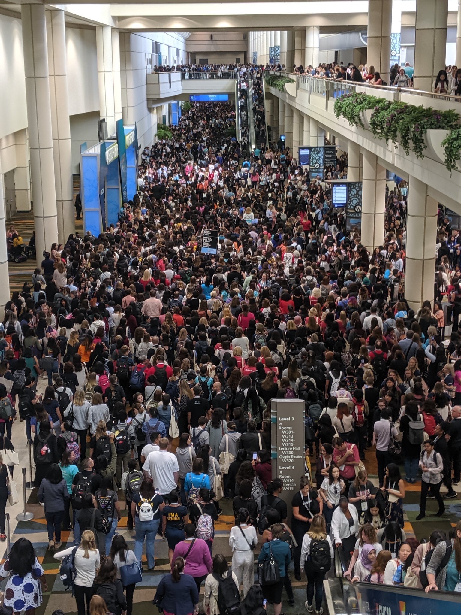 Crowd of People at Tradeshow