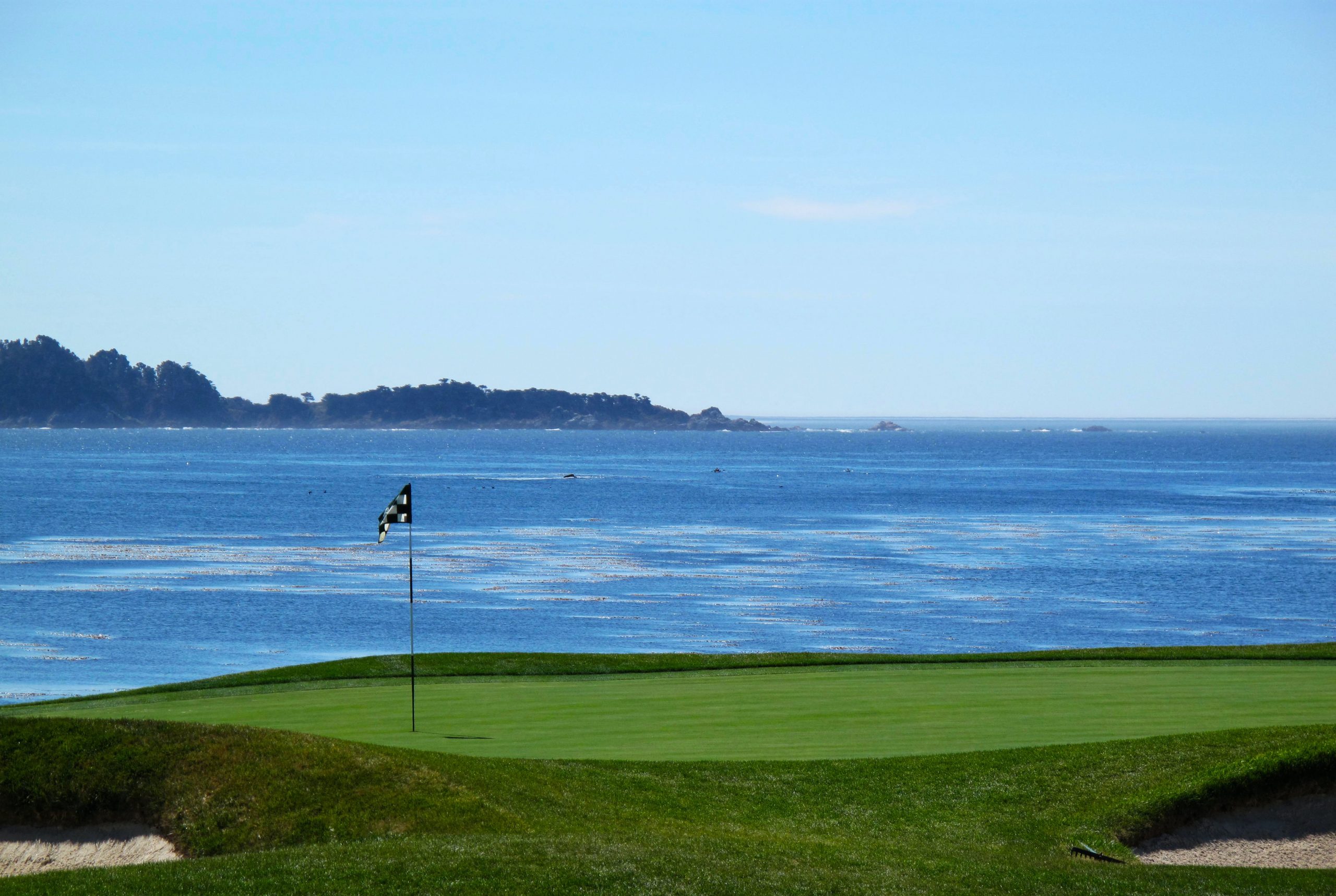 Golf Green Near Bay of Water Golf Green Near Bay of Water