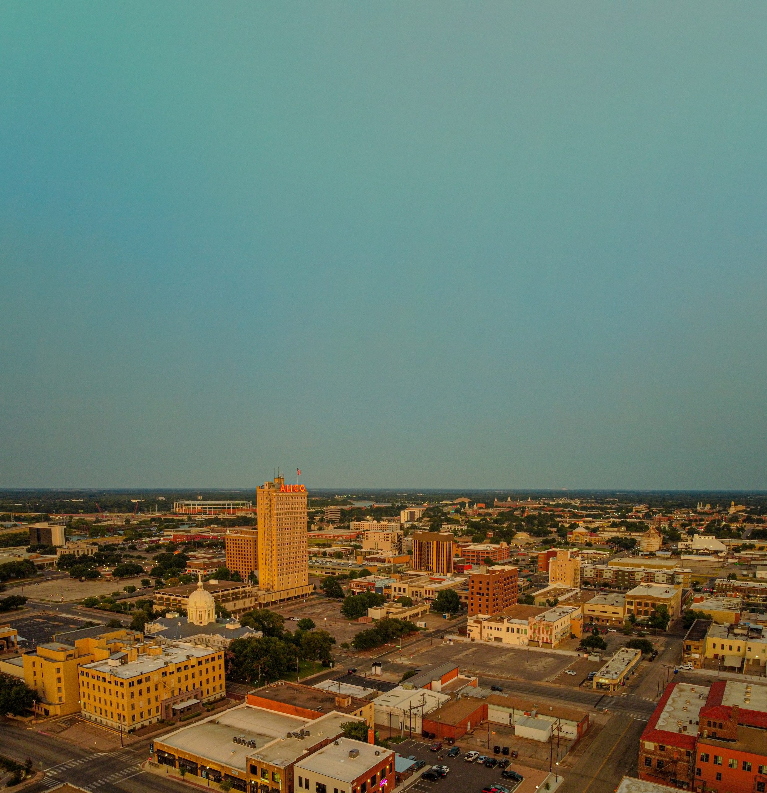 Modern Day Waco Texas from an Aerial View 