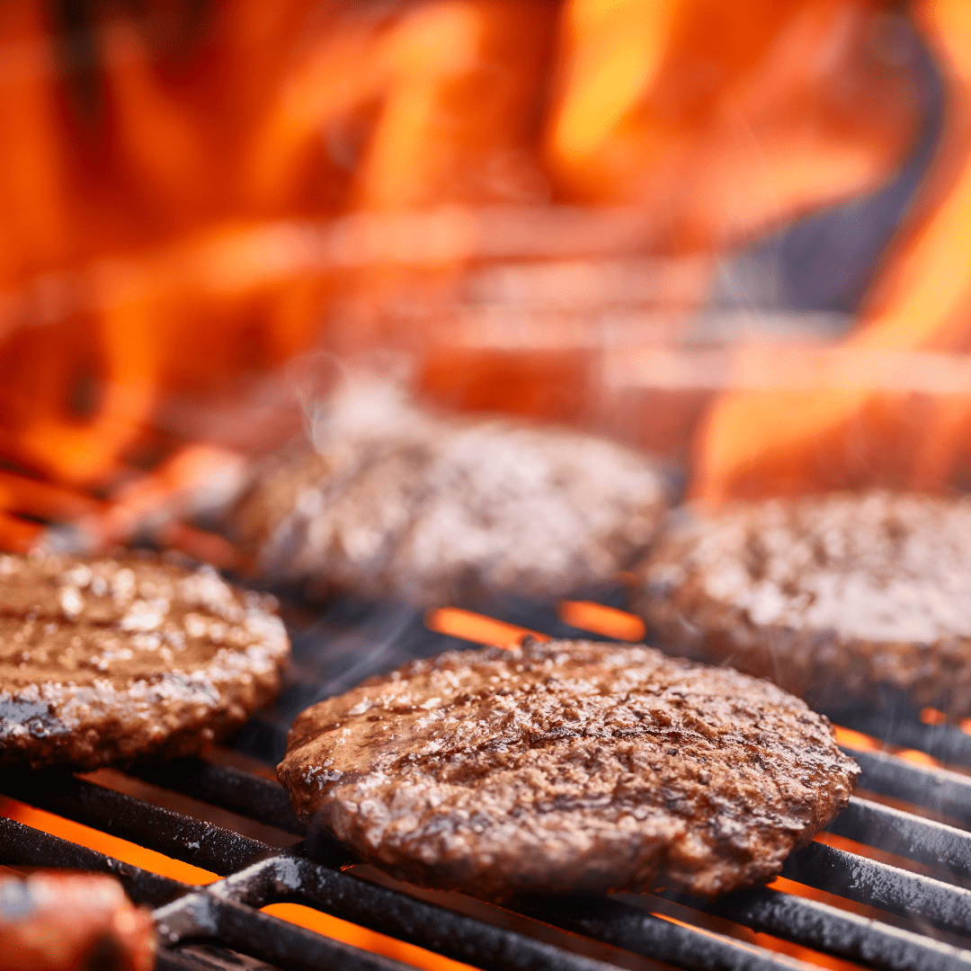 Grilling on open flame