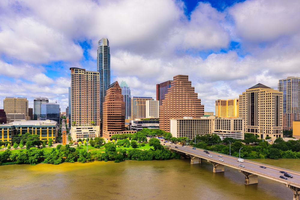 Austin, Texas Skyline Tower Street Insurance Loss Control OSHA Safe and Sound Week Best Insurance for Manufacturing Warehouse