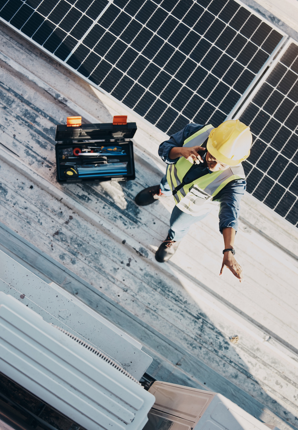 phone-call-air-conditioner-and-maintenance-person-2023-07-20-20-03-12-utc Tower Street Insurance Loss Control OSHA Safe and Sound Week Safety and Health