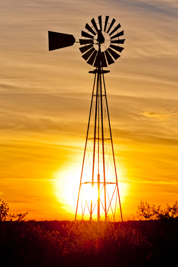 Texas wind pump sunset Tower Street Insurance Assisted Living In Home Care Senior Care